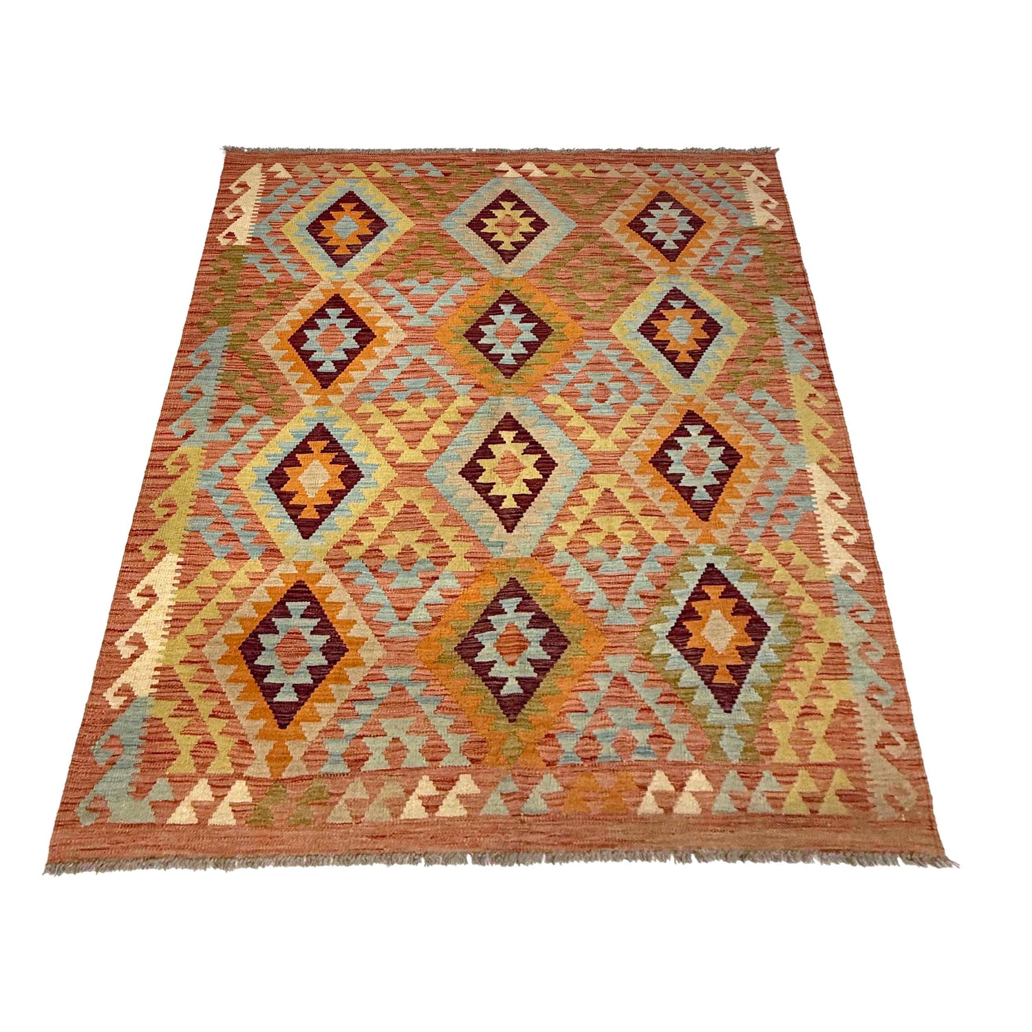 Handmade Multi Kilim Geometric 4x7 ft
