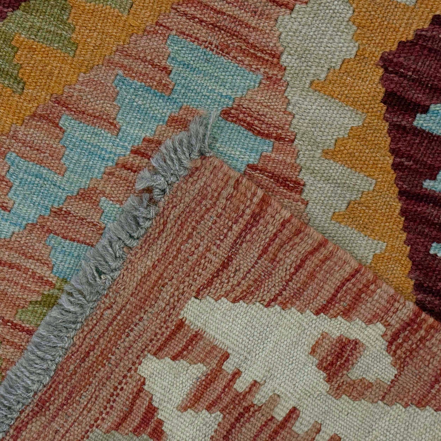 Handmade Multi Kilim Geometric 4x7 ft