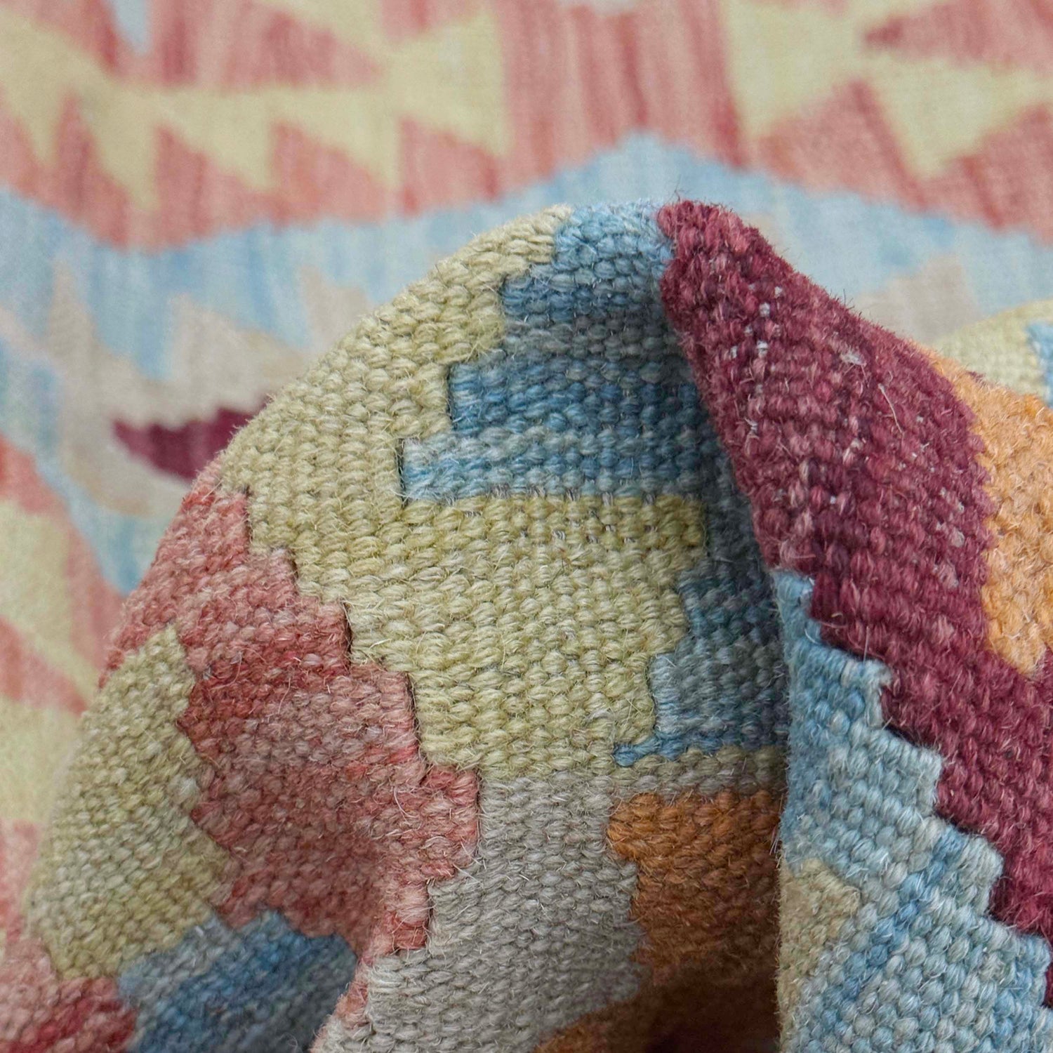 Handmade Multi Kilim Geometric 4x7 ft