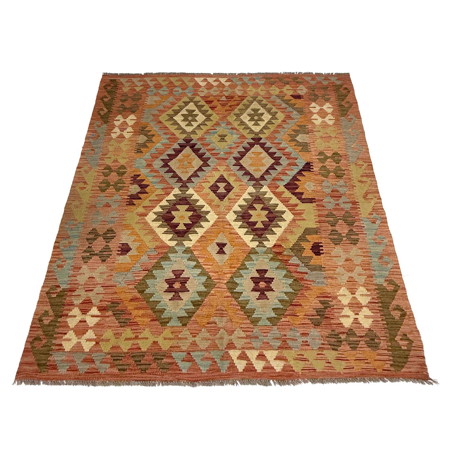 Handmade Multi Kilim Geometric 4x7 ft