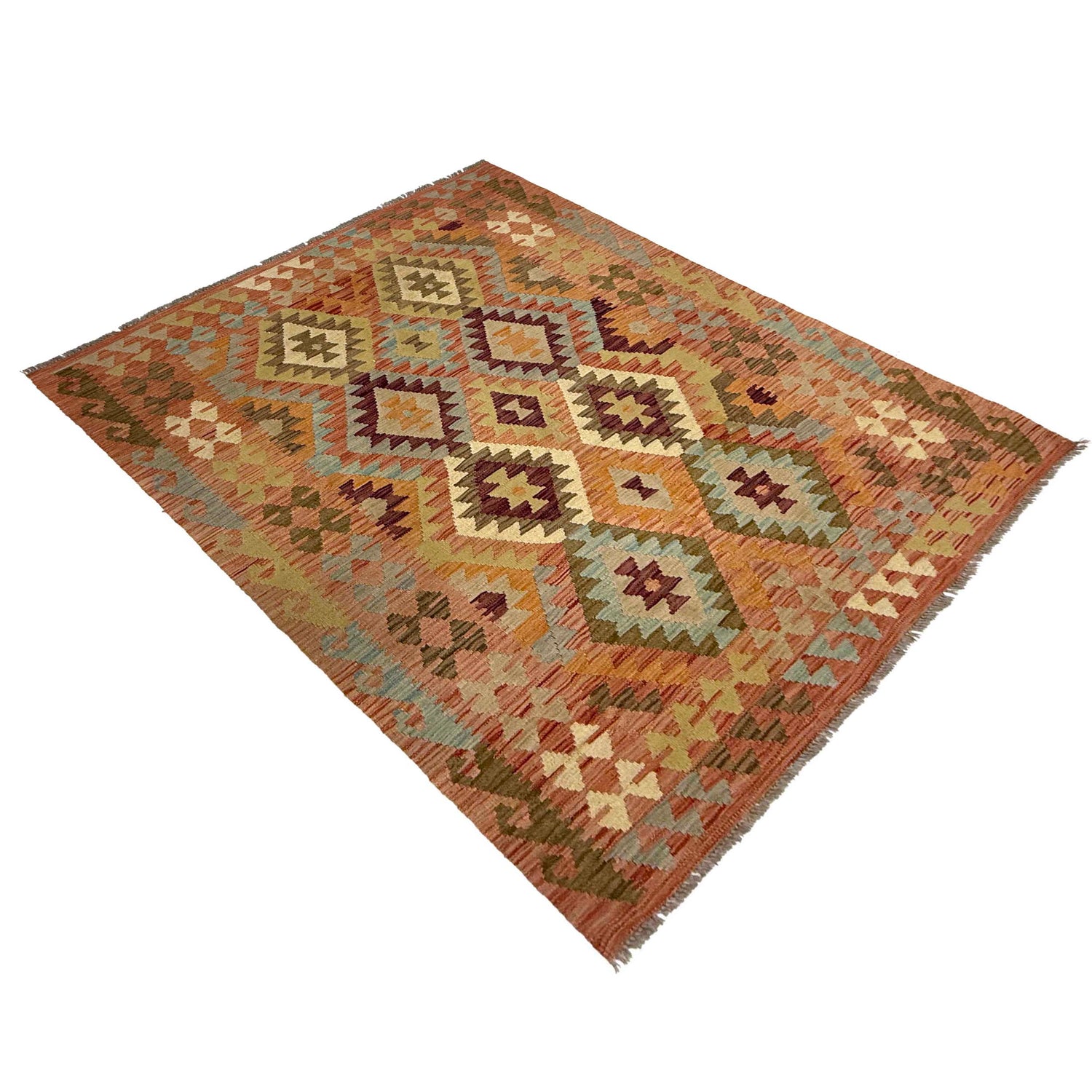 Handmade Multi Kilim Geometric 4x7 ft