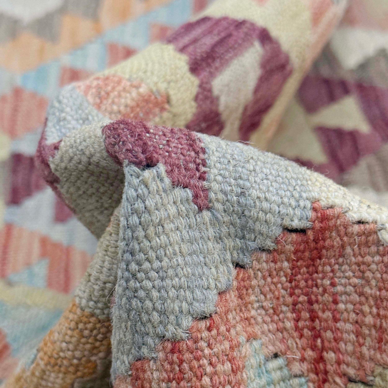 Handmade Multi Kilim Geometric 4x7 ft
