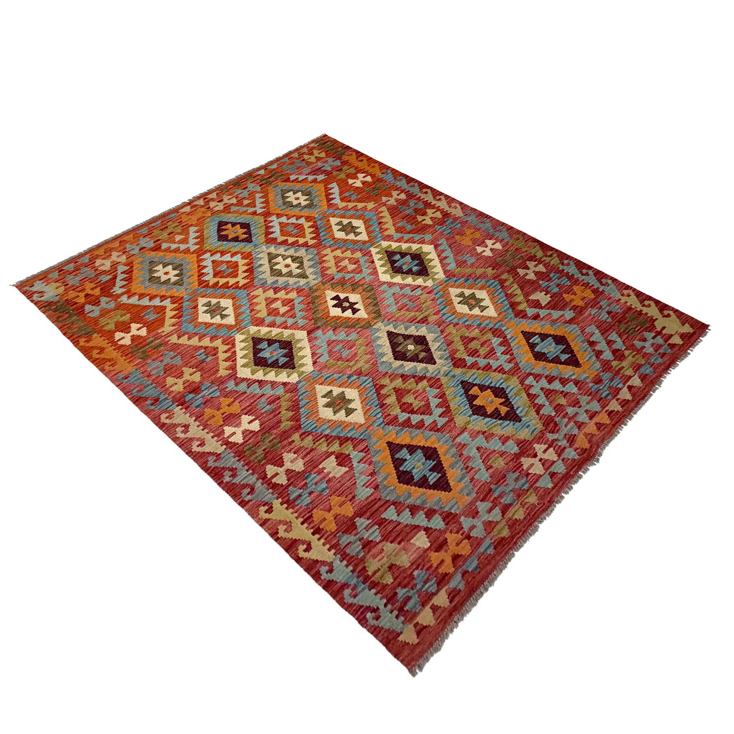 Handmade Multi Kilim Geometric 4x7 ft