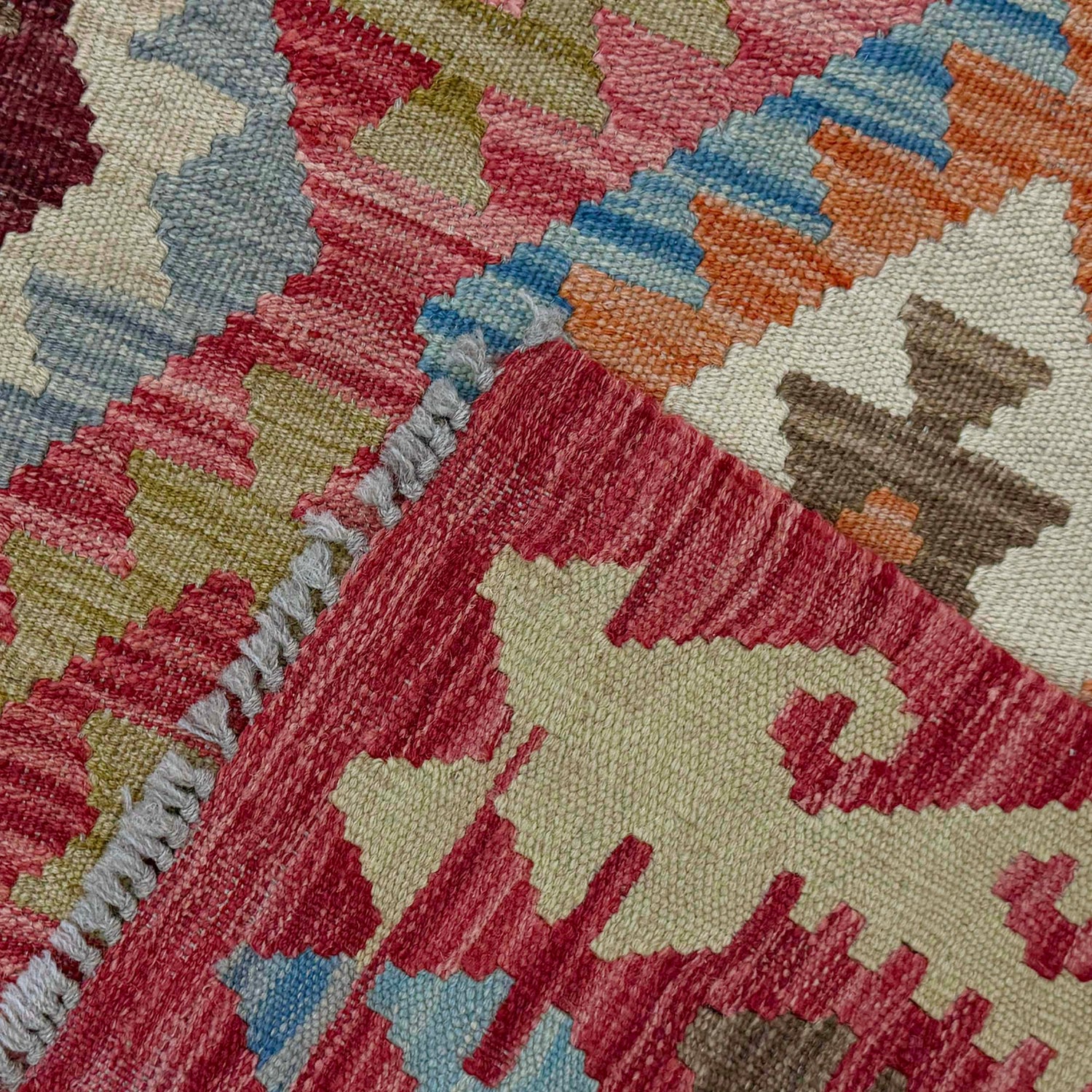 Handmade Multi Kilim Geometric 4x7 ft