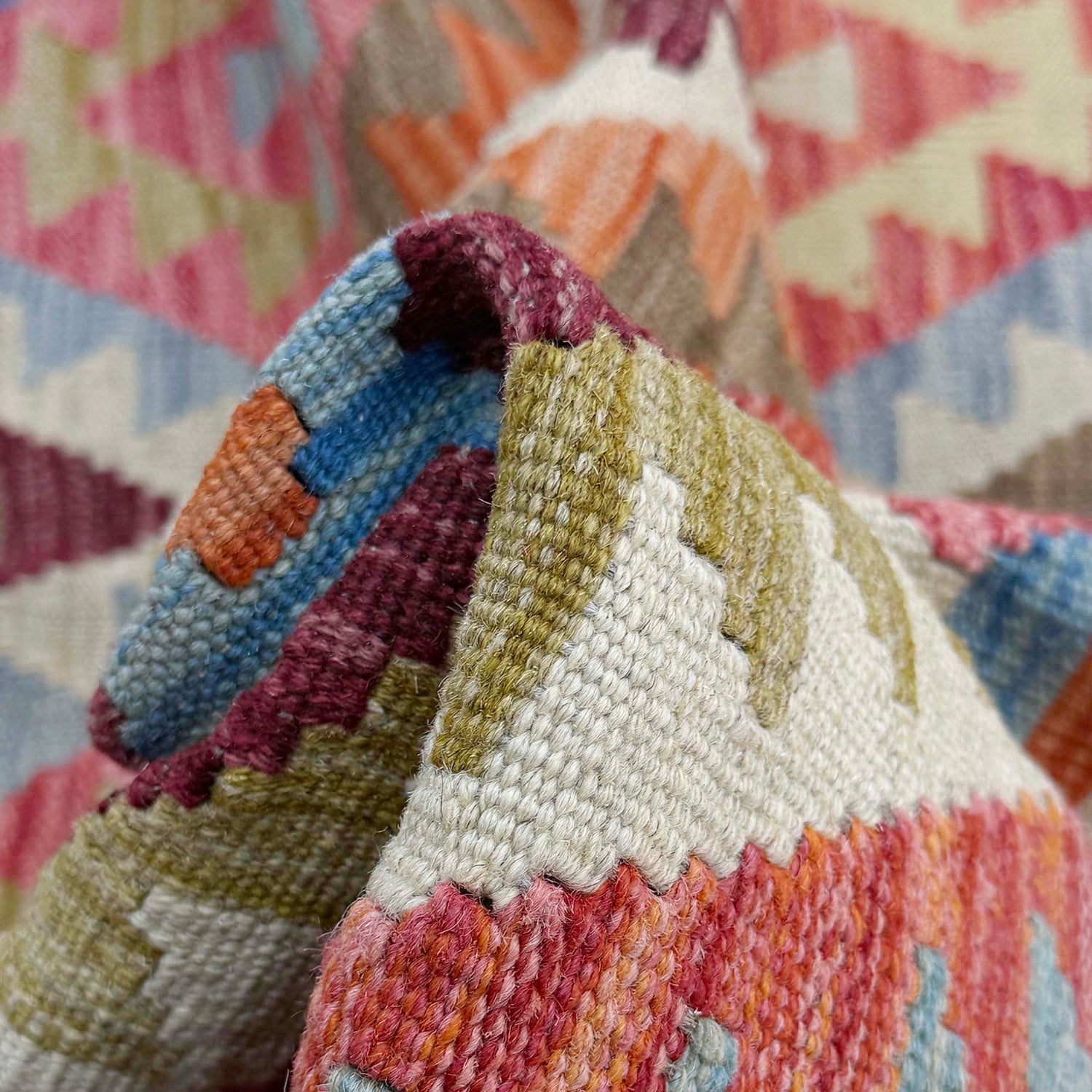 Handmade Multi Kilim Geometric 4x7 ft