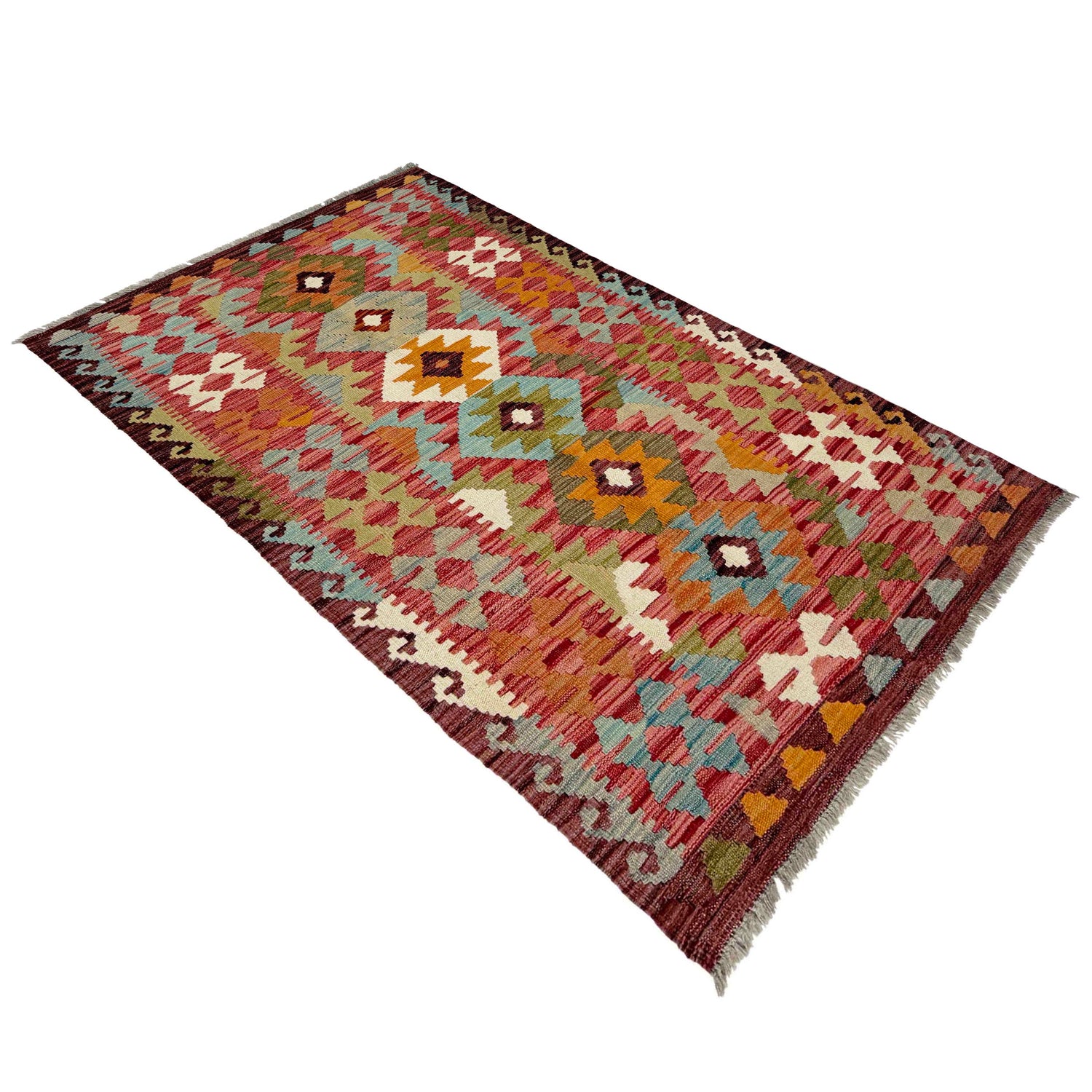 Handmade Multi Kilim Geometric 3x5 ft