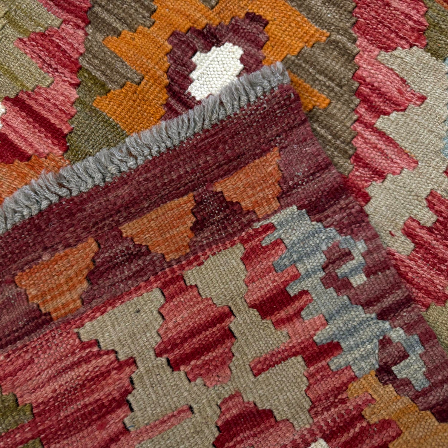 Handmade Multi Kilim Geometric 3x5 ft