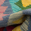 Handmade Multi Kilim Geometric 6' Runner