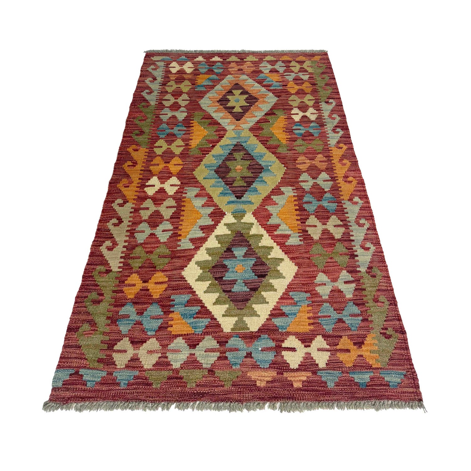Handmade Multi Kilim Geometric 3x5 ft