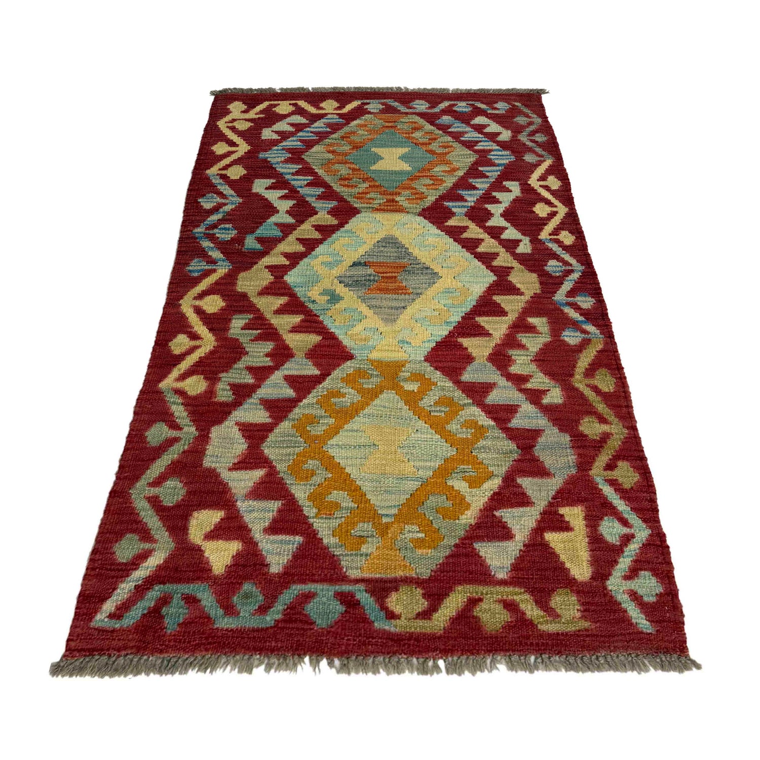 Handmade Multi Kilim Geometric 2x4 ft