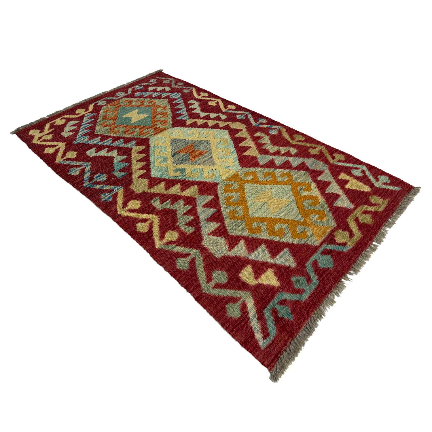 Handmade Multi Kilim Geometric 2x4 ft