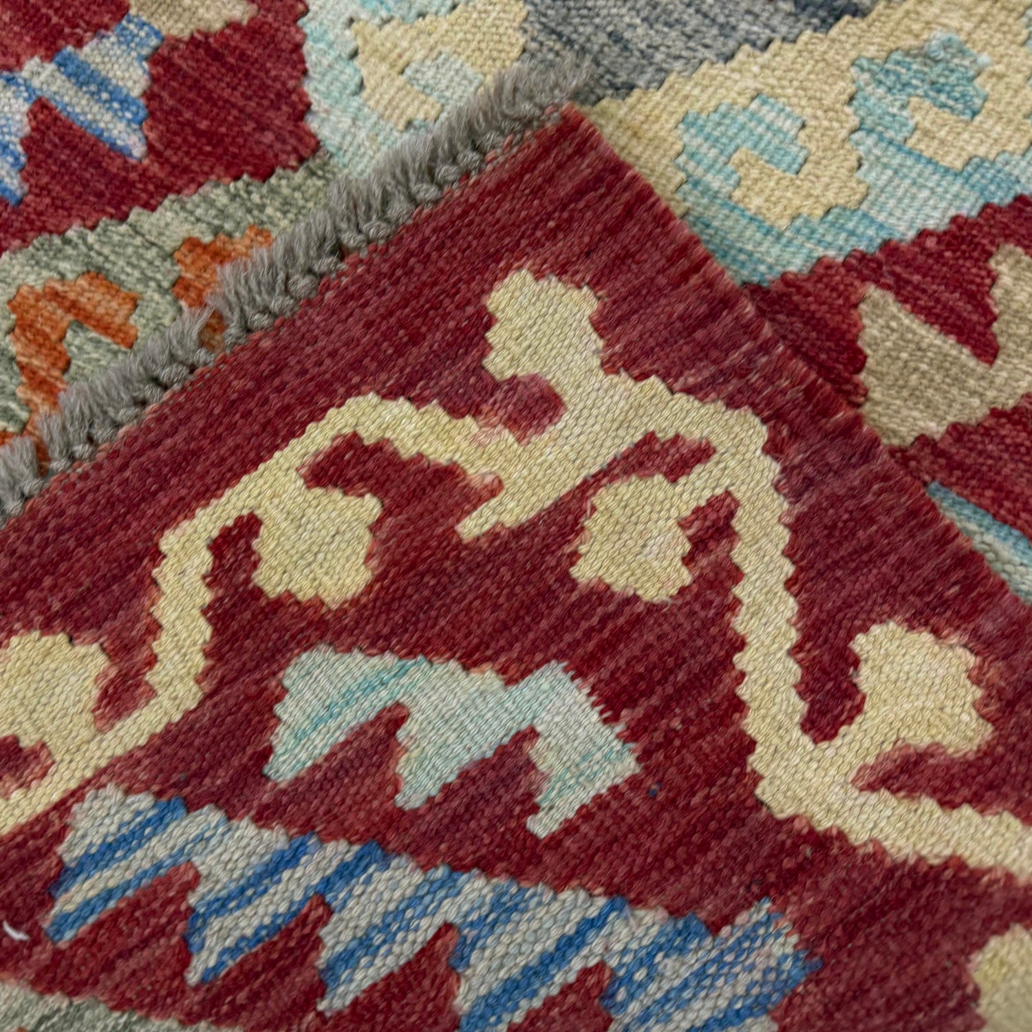 Handmade Multi Kilim Geometric 2x4 ft