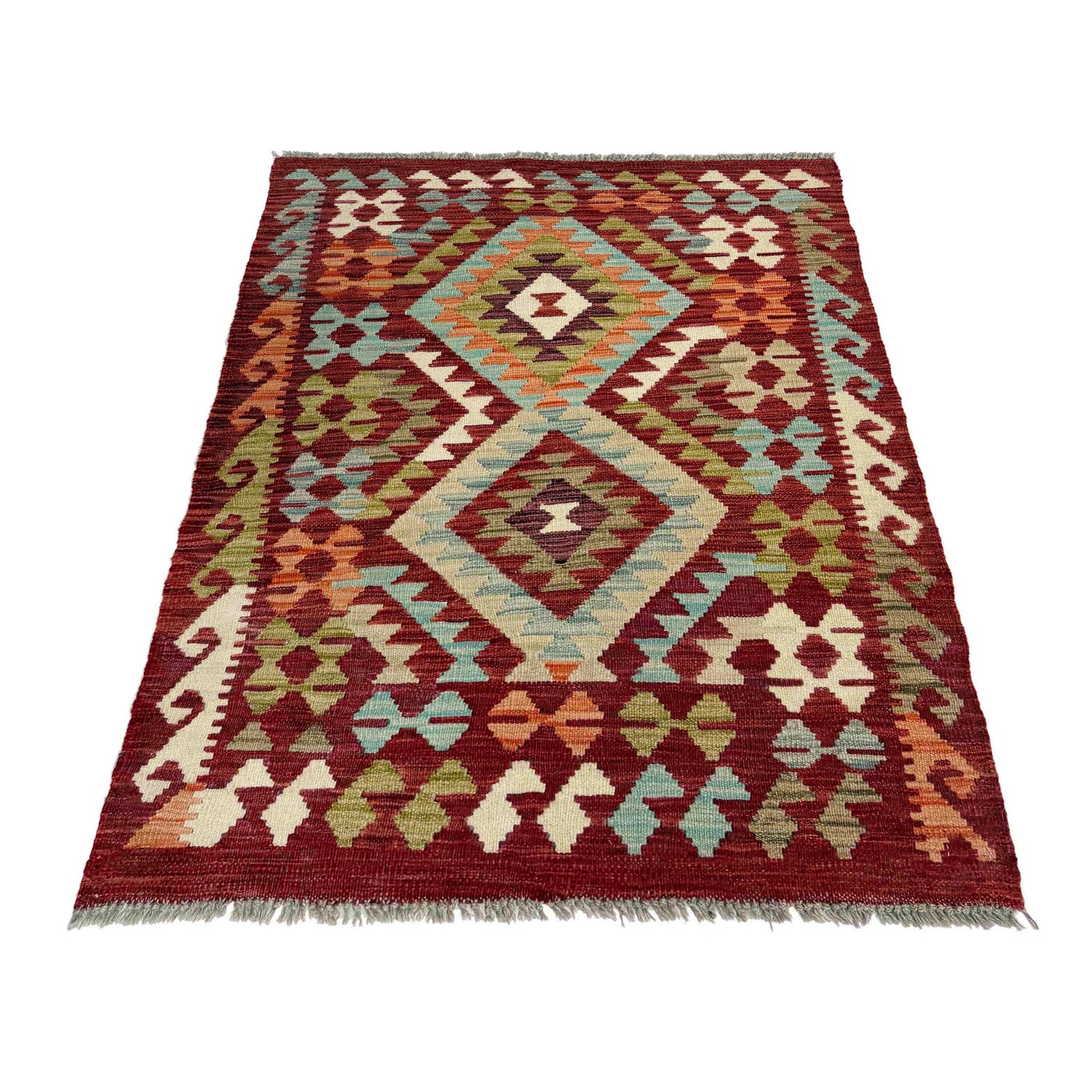 Handmade Multi Kilim Geometric 2x4 ft