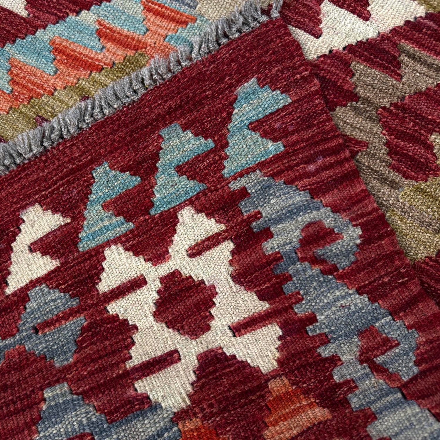 Handmade Multi Kilim Geometric 2x4 ft