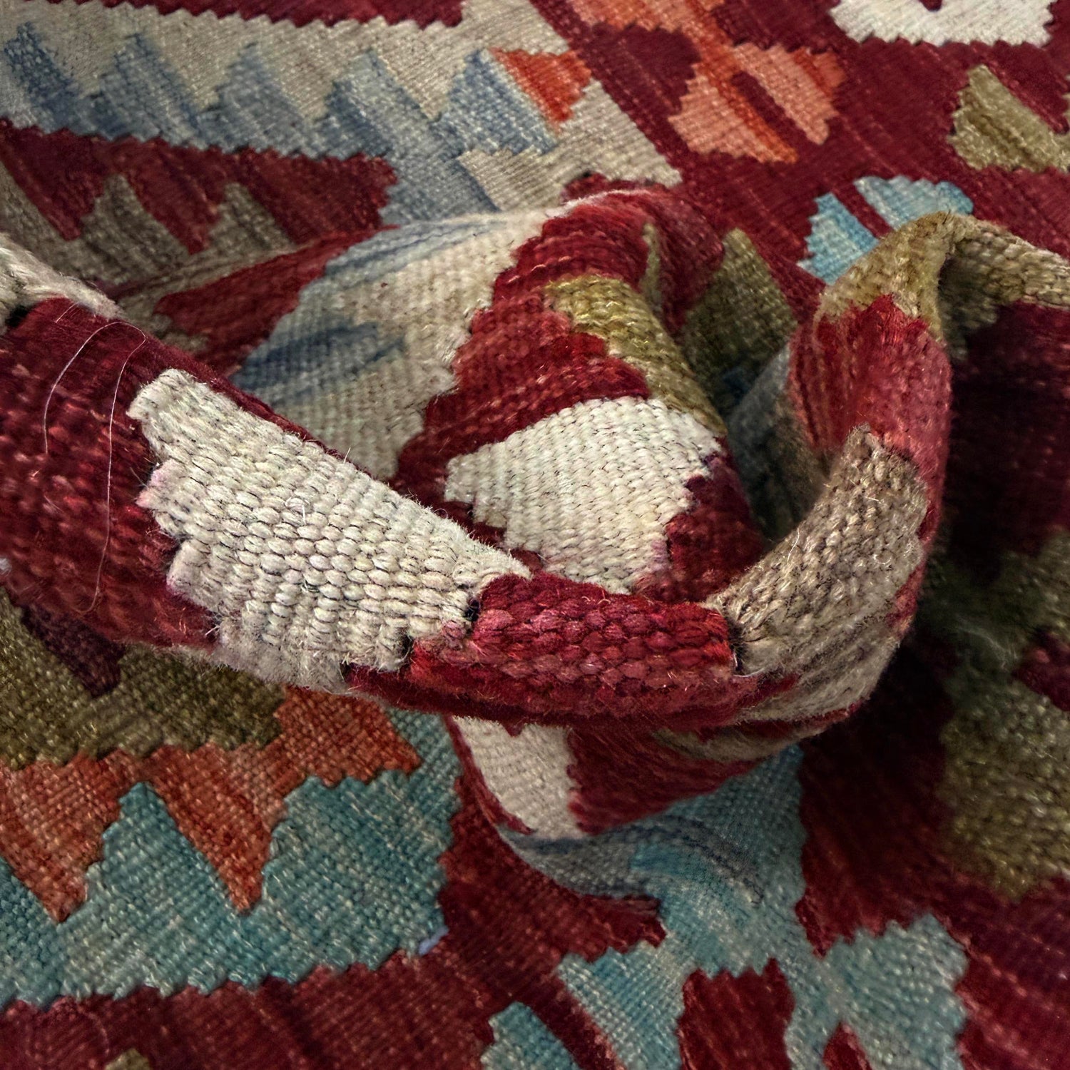 Handmade Multi Kilim Geometric 2x4 ft