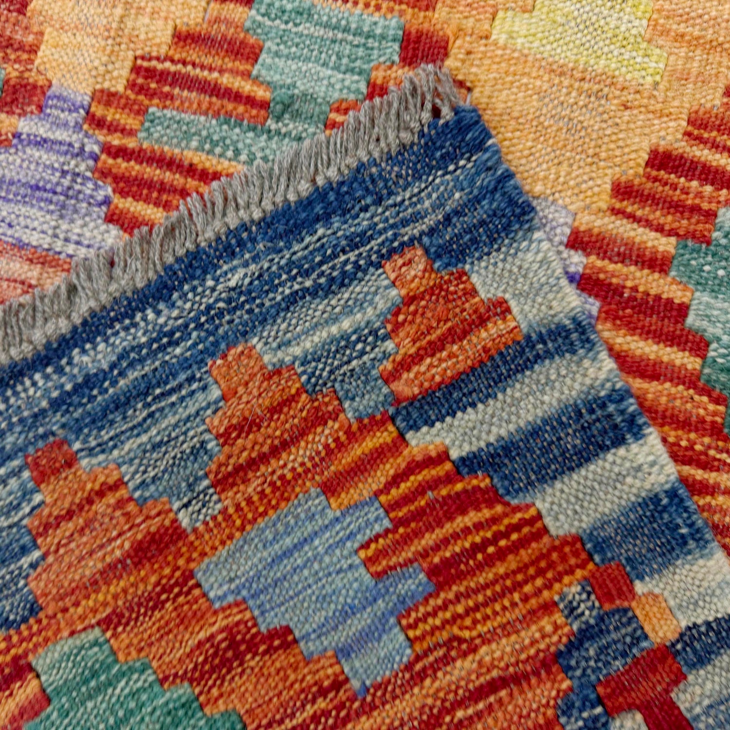 Handmade Multi Kilim Geometric 5x8 ft