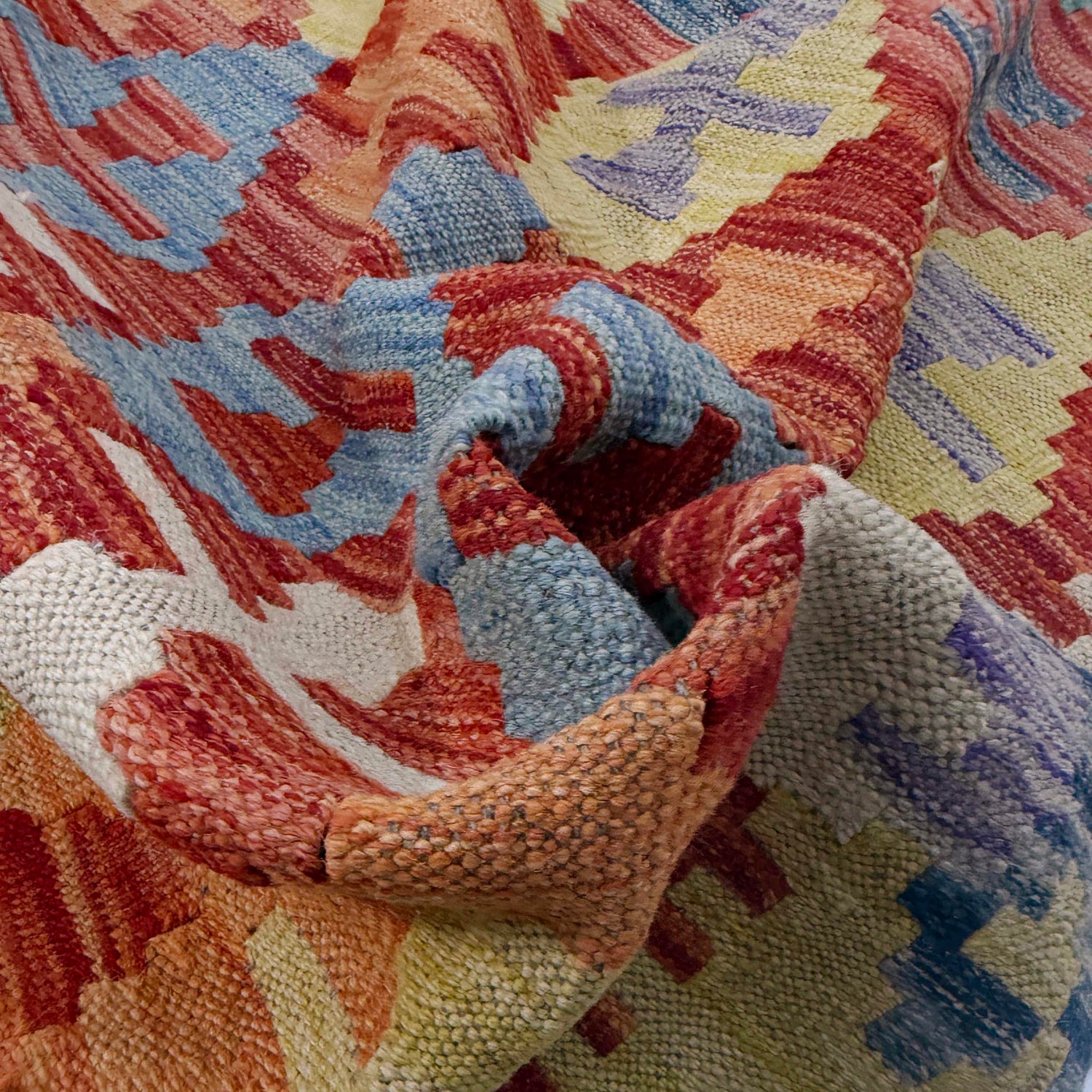Handmade Multi Kilim Geometric 5x8 ft