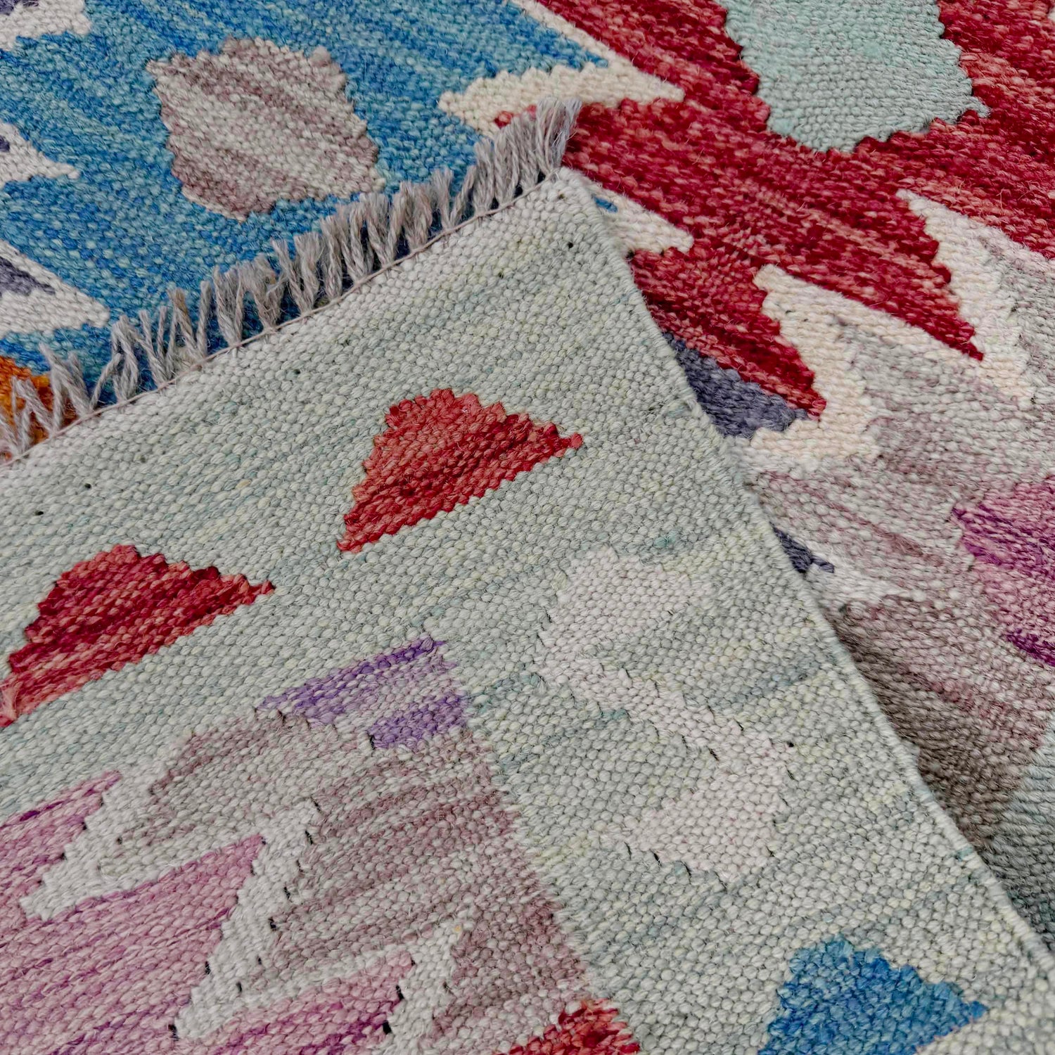 Handmade Multi Kilim Geometric 2x4 ft