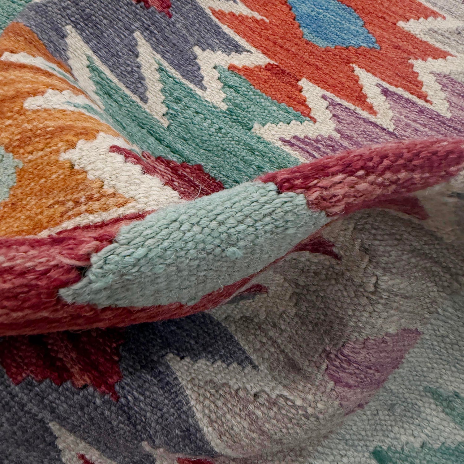 Handmade Multi Kilim Geometric 2x4 ft