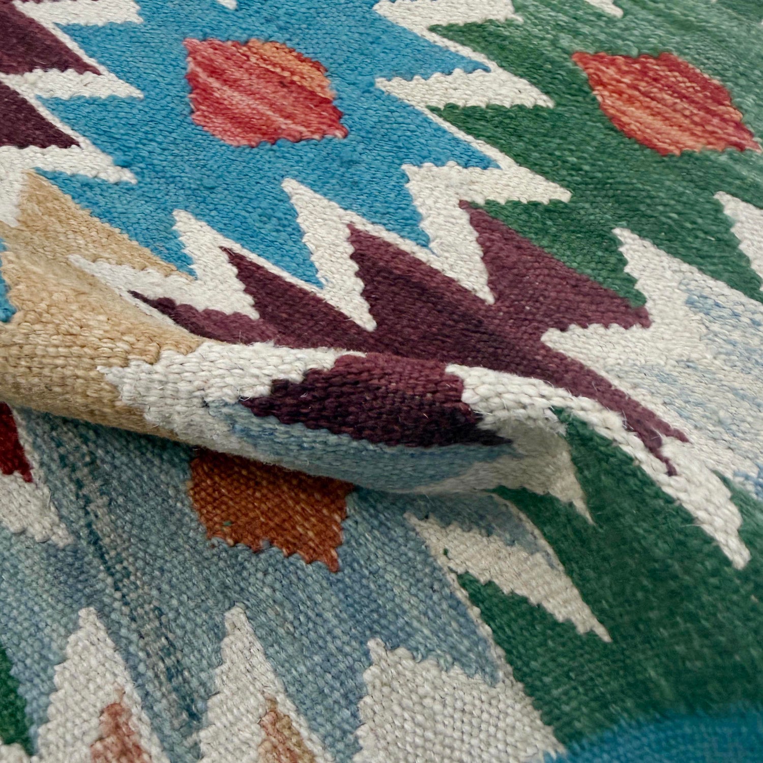 Handmade Multi Kilim Geometric 2x4 ft