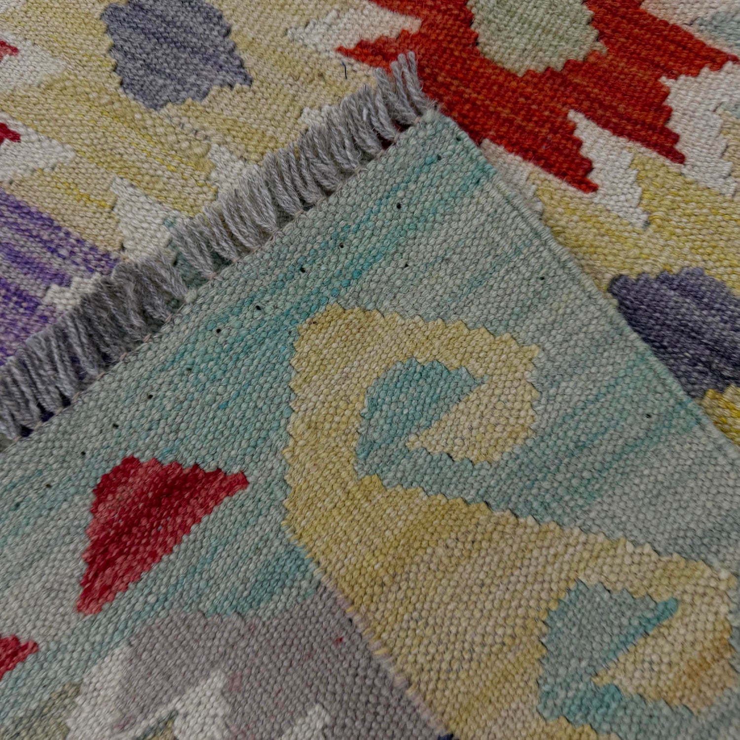 Handmade Multi Kilim Geometric 2x4 ft