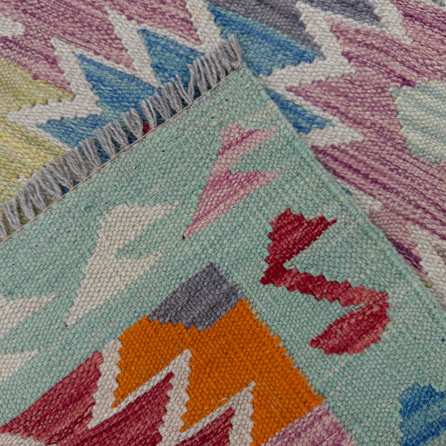 Handmade Multi Kilim Geometric 2x4 ft