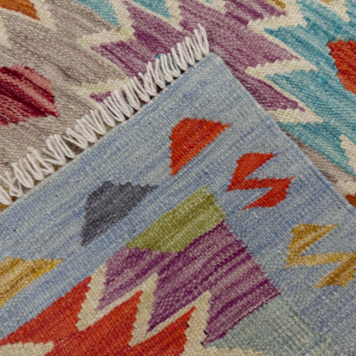 Handmade Multi Kilim Geometric 2x4 ft