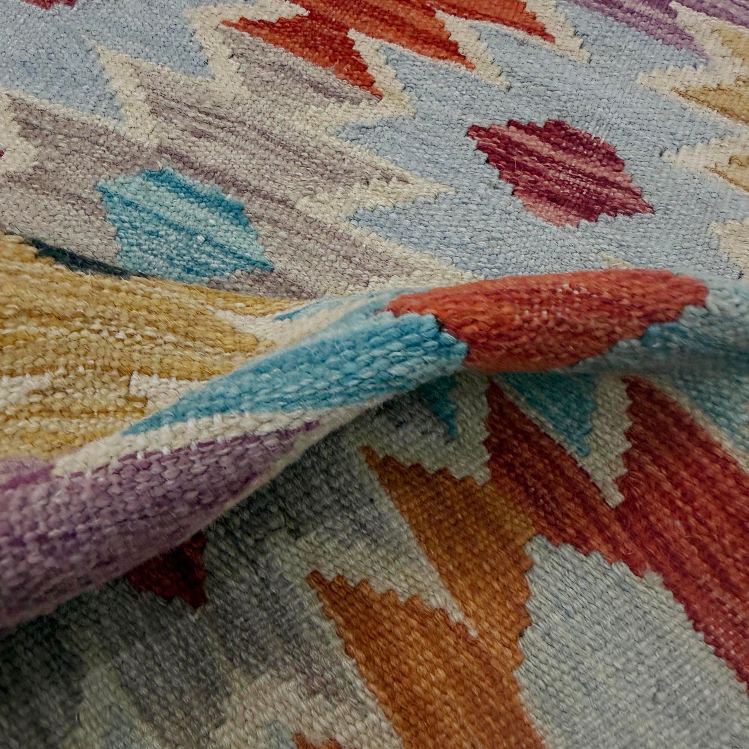 Handmade Multi Kilim Geometric 2x4 ft