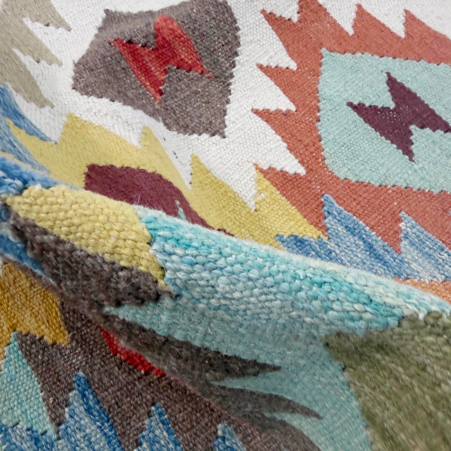Handmade Multi Kilim Geometric 2x4 ft