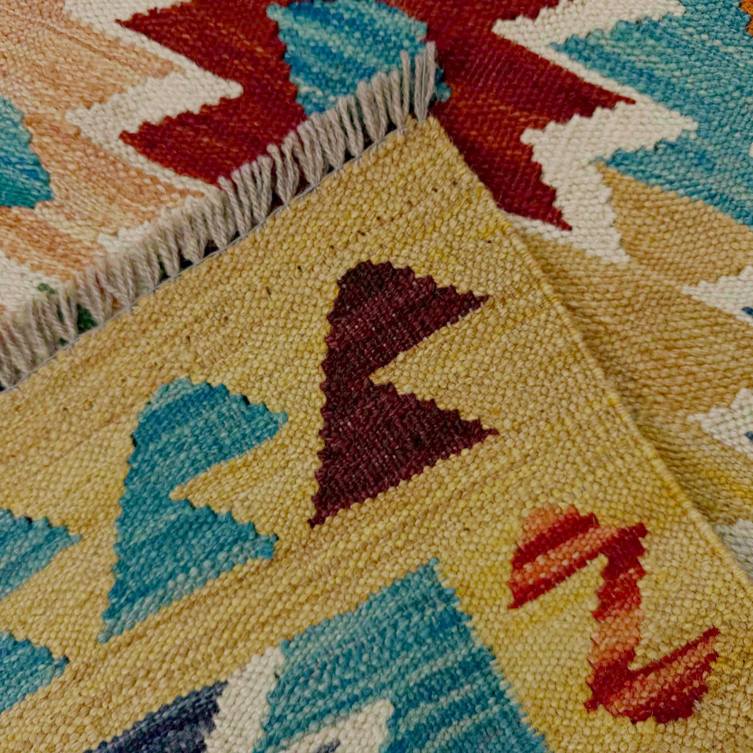 Handmade Multi Kilim Geometric 2x4 ft