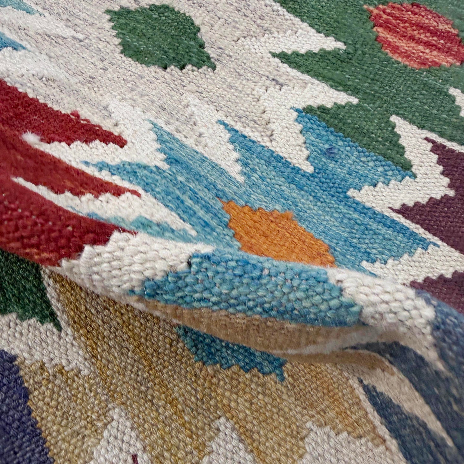 Handmade Multi Kilim Geometric 2x4 ft