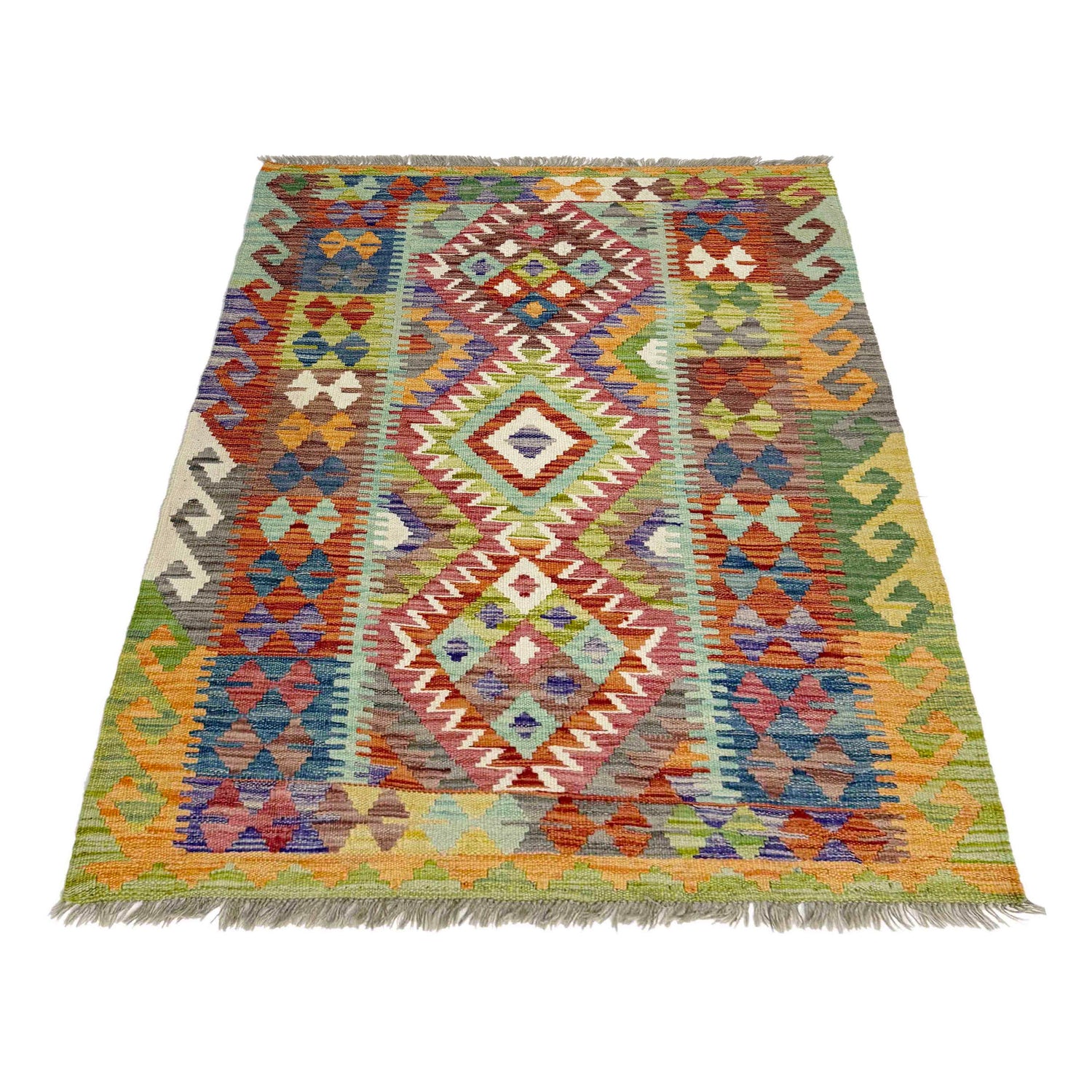 Handmade Multi Kilim Geometric 3x5 ft