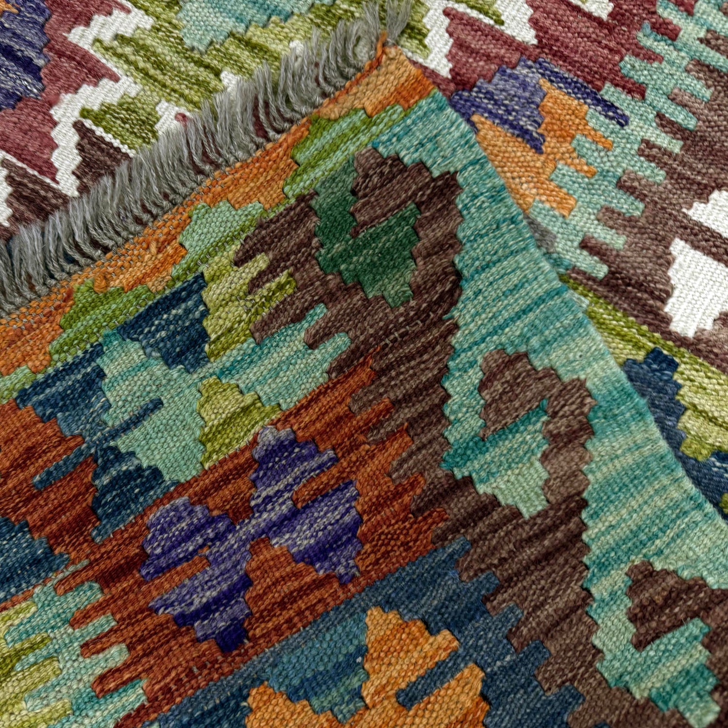 Handmade Multi Kilim Geometric 3x5 ft