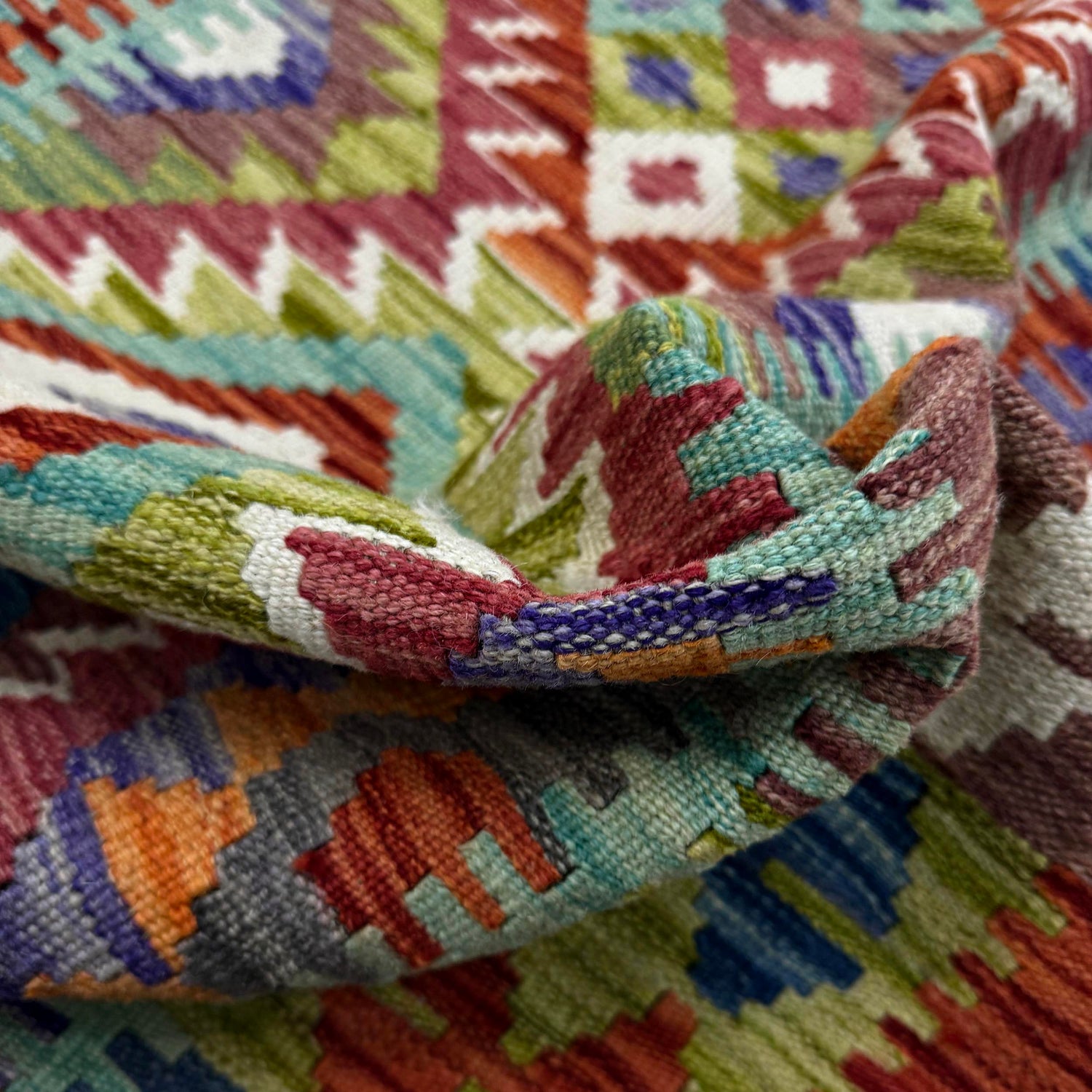 Handmade Multi Kilim Geometric 3x5 ft