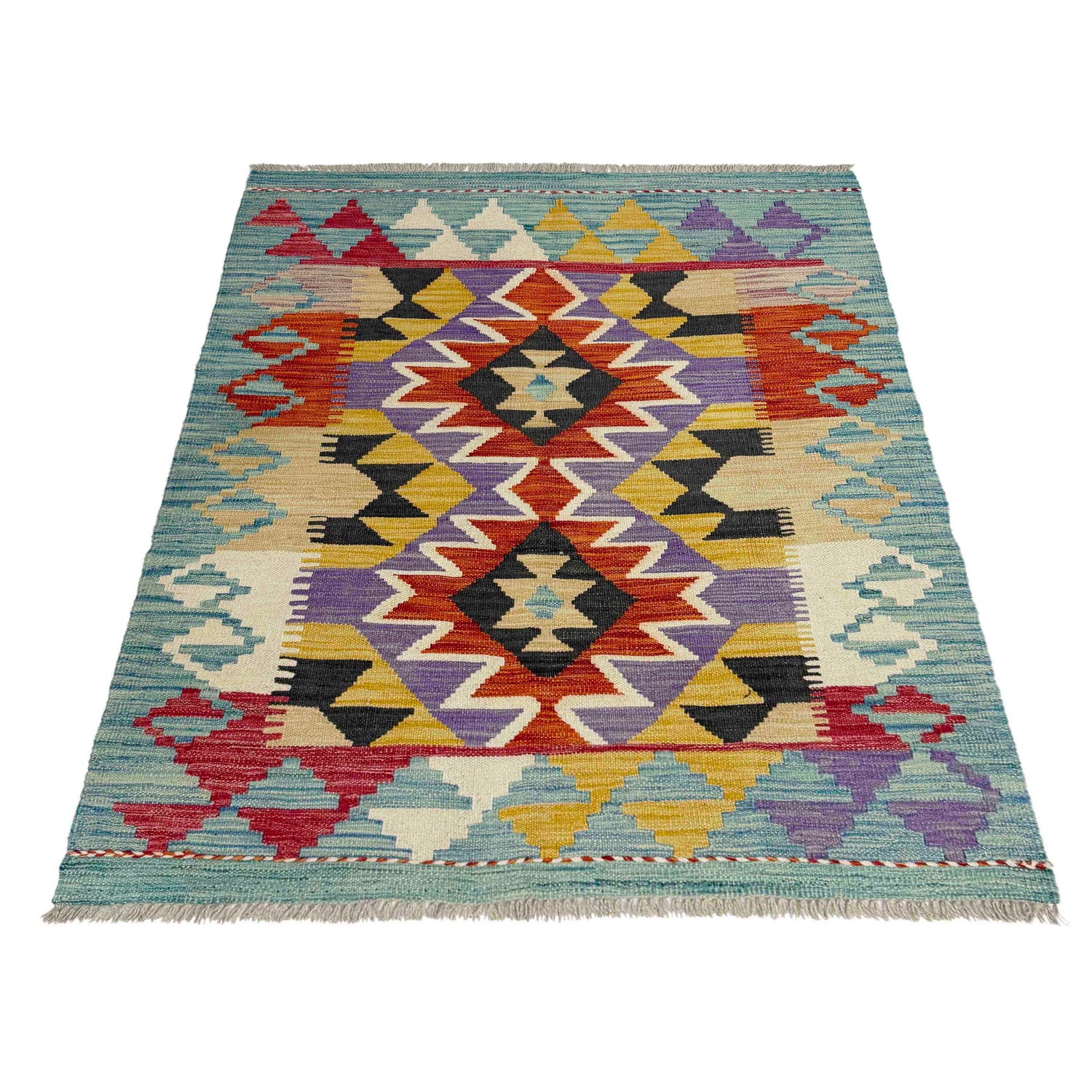 Handmade Multi Kilim Geometric 3x5 ft