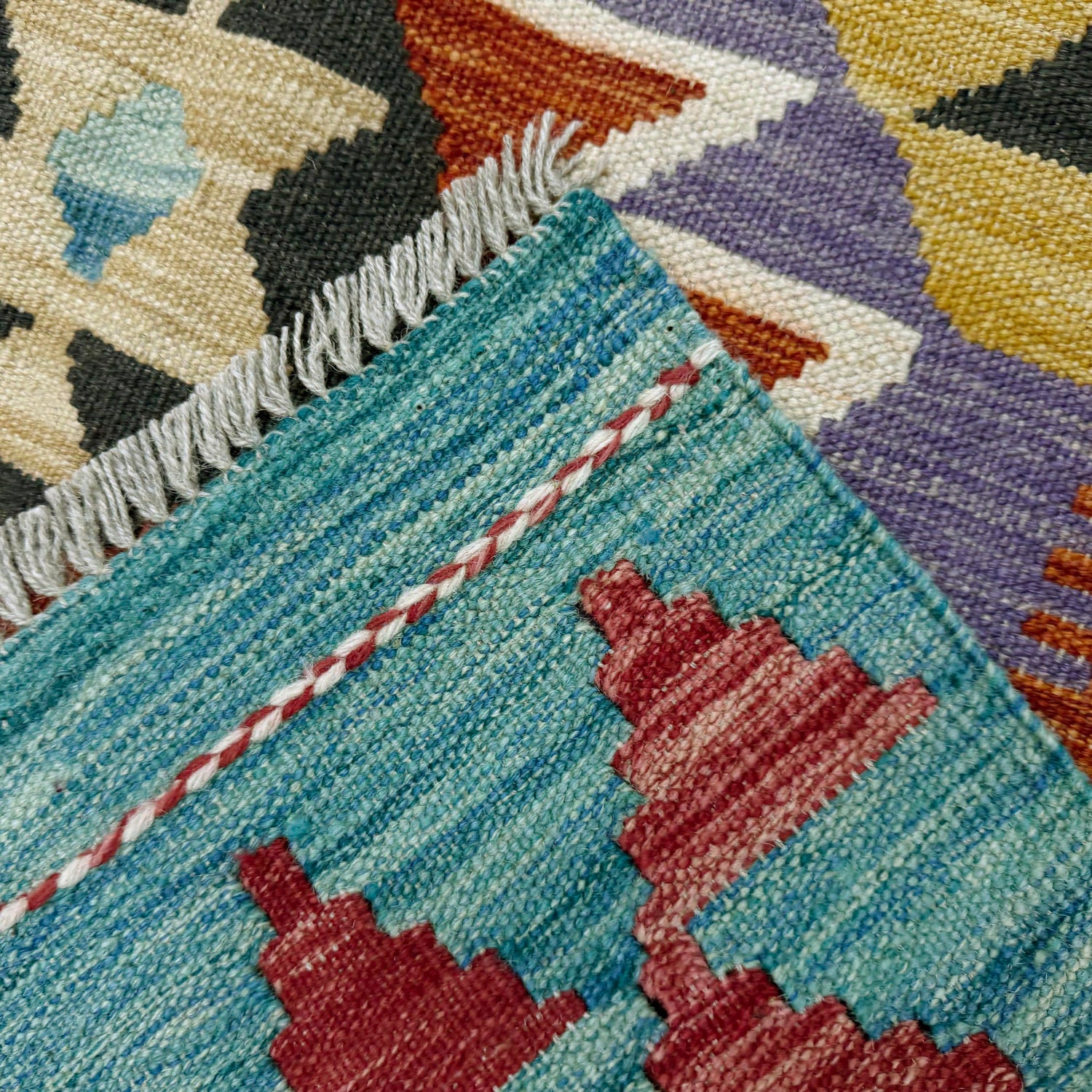 Handmade Multi Kilim Geometric 3x5 ft
