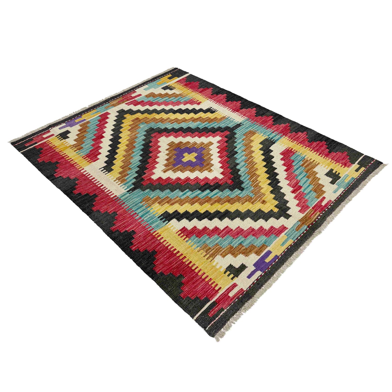 Handmade Multi Kilim Geometric 3x5 ft