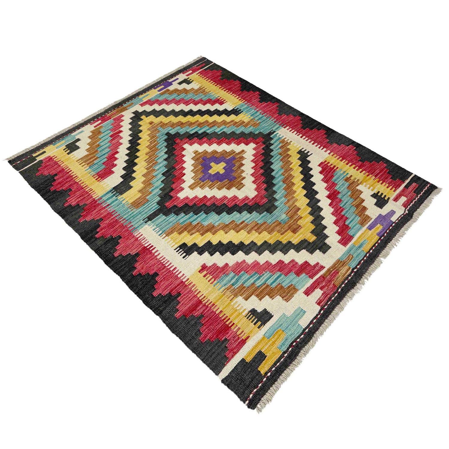 Handmade Multi Kilim Geometric 3x5 ft