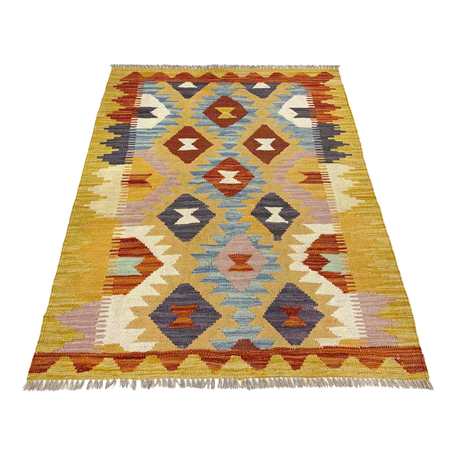 Handmade Multi Kilim Geometric 2x4 ft