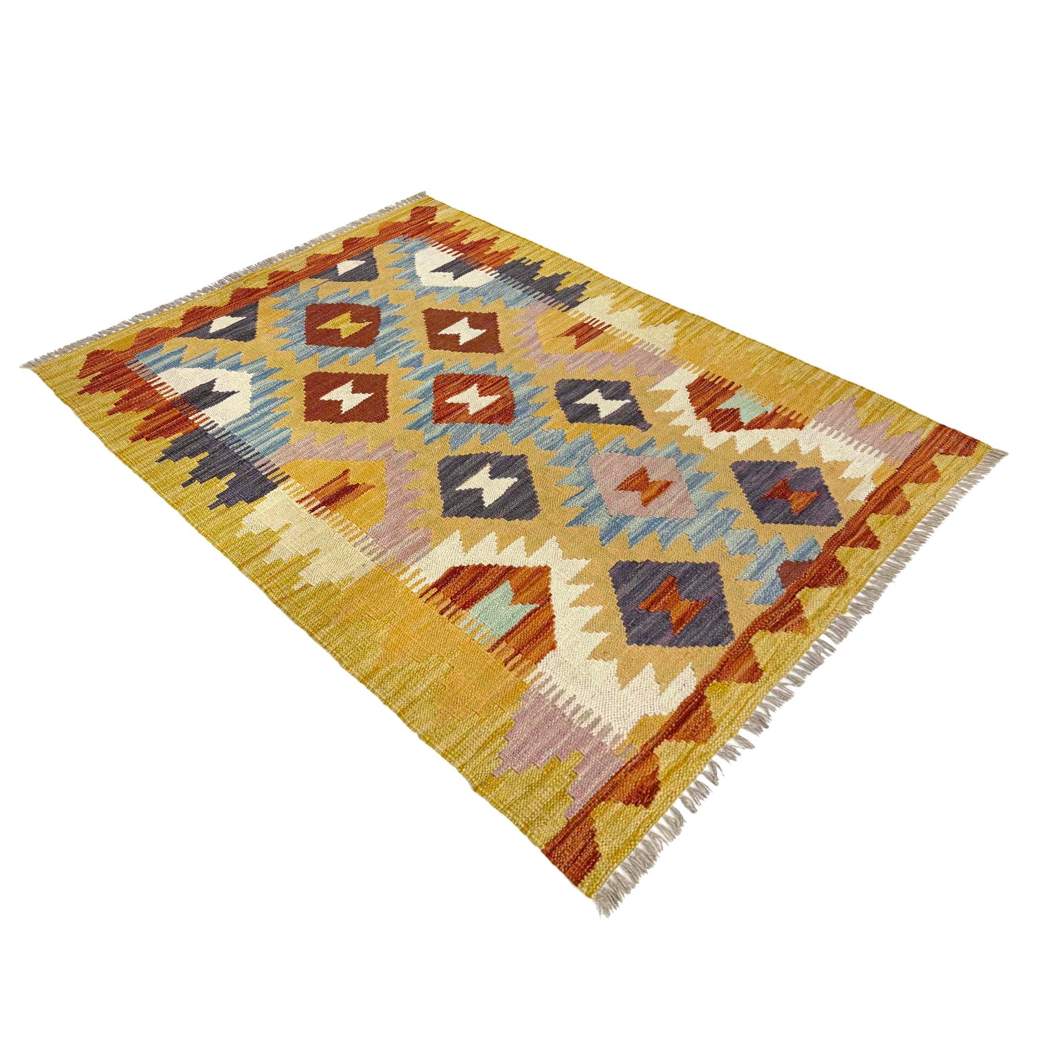 Handmade Multi Kilim Geometric 2x4 ft