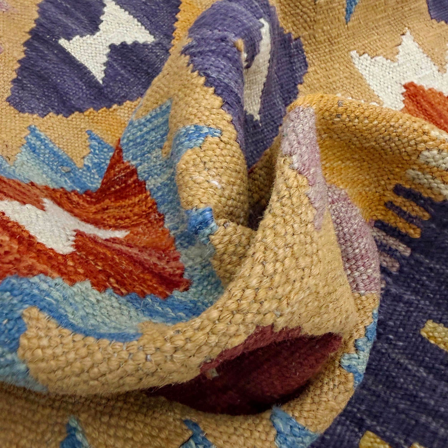Handmade Multi Kilim Geometric 2x4 ft