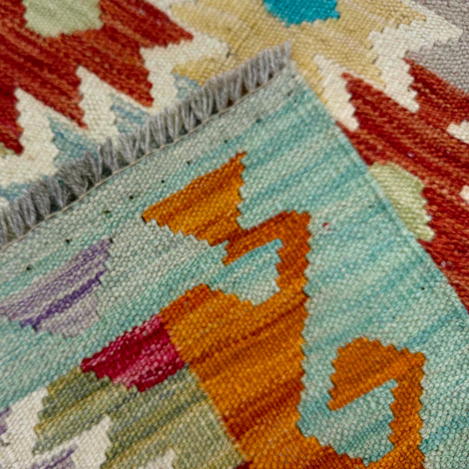 Handmade Multi Kilim Geometric 2x4 ft