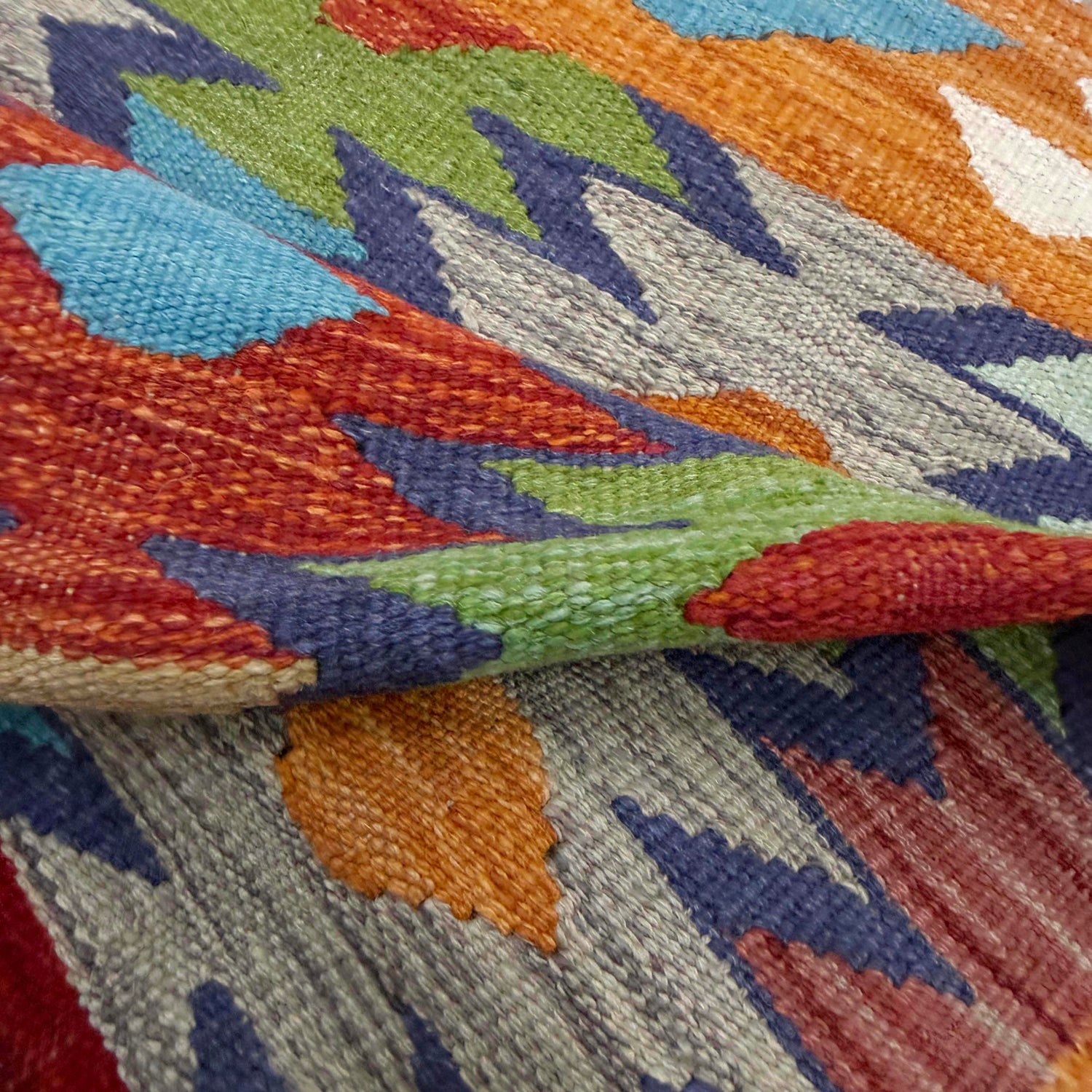Handmade Multi Kilim Geometric 2x4 ft