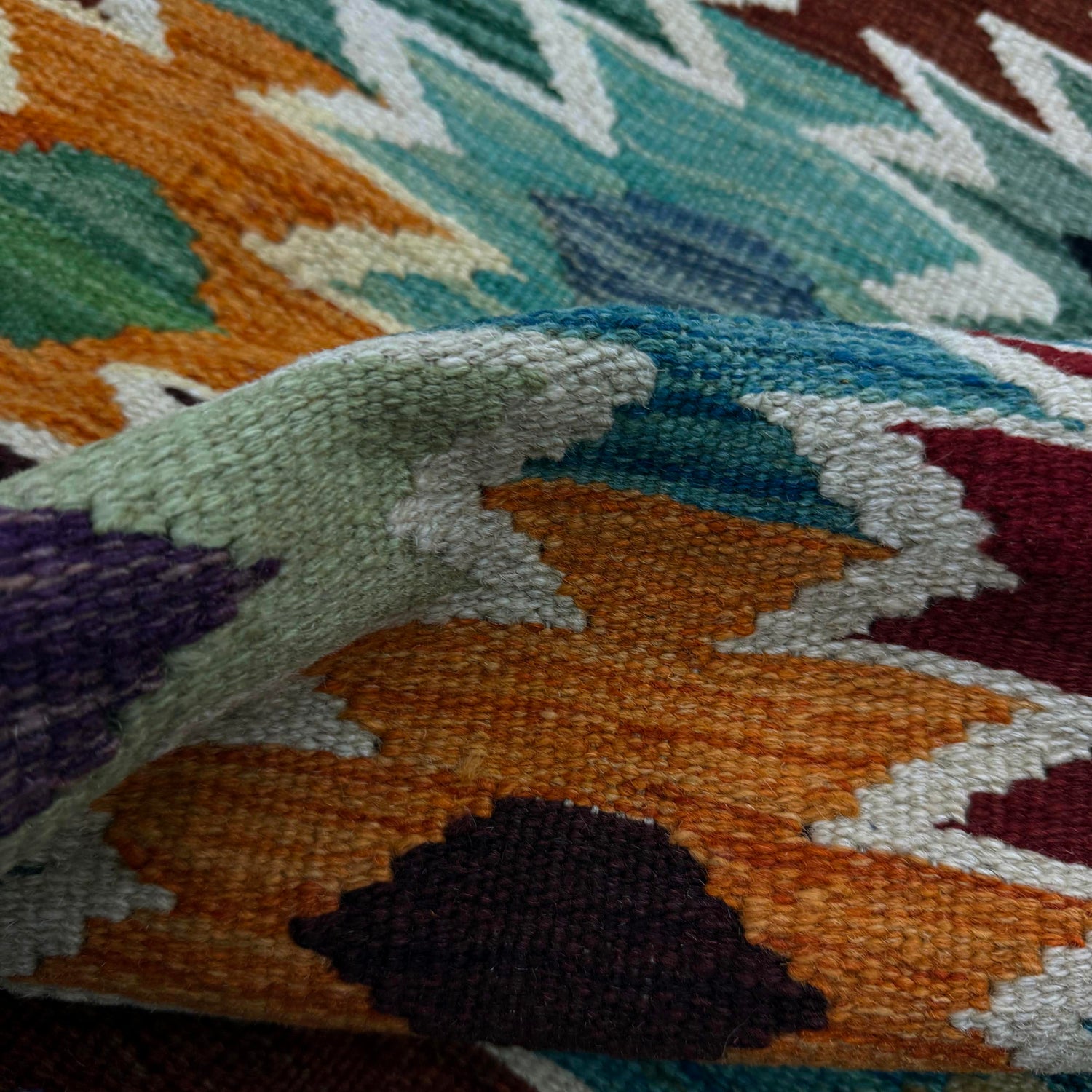 Handmade Multi Kilim Geometric 2x4 ft