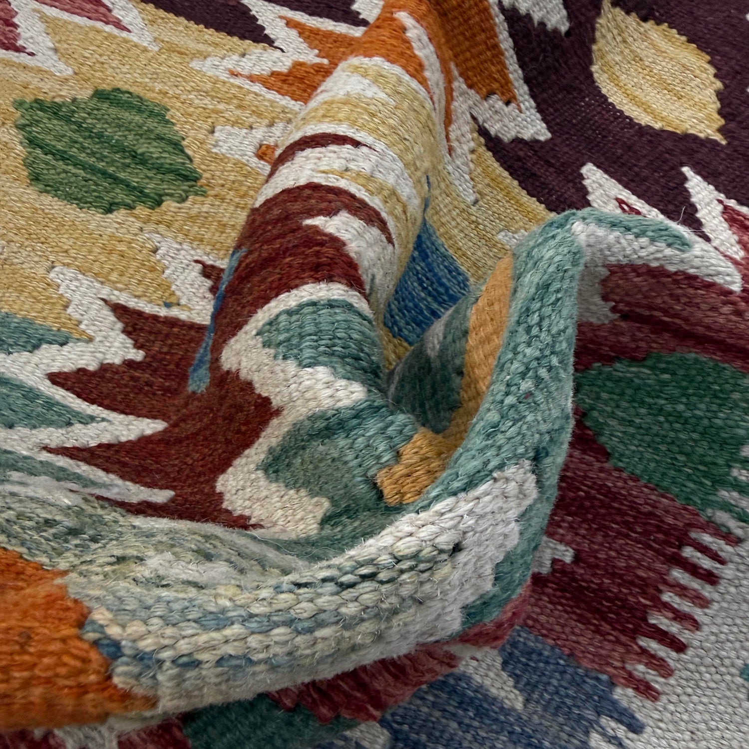 Handmade Multi Kilim Geometric 2x4 ft