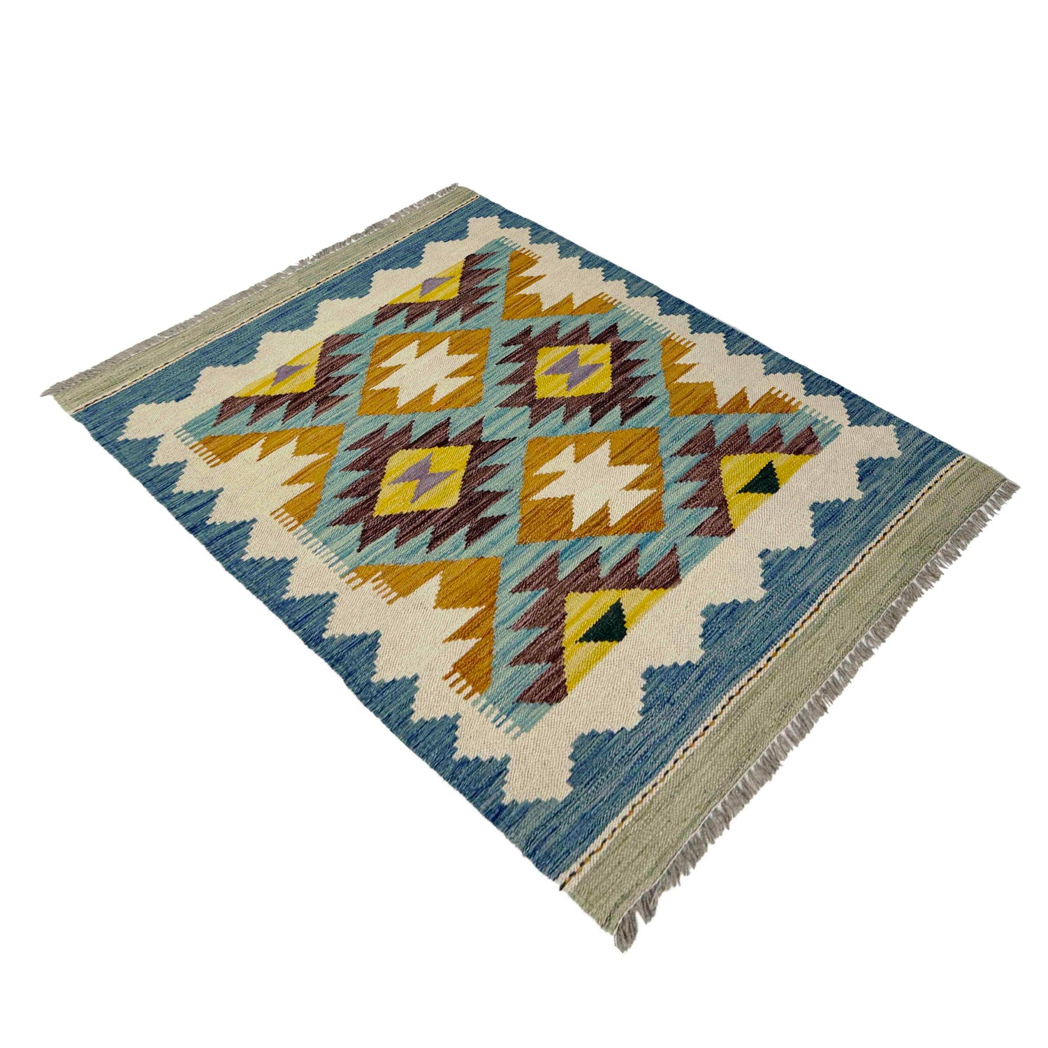 Handmade Multi Kilim Geometric 2x4 ft
