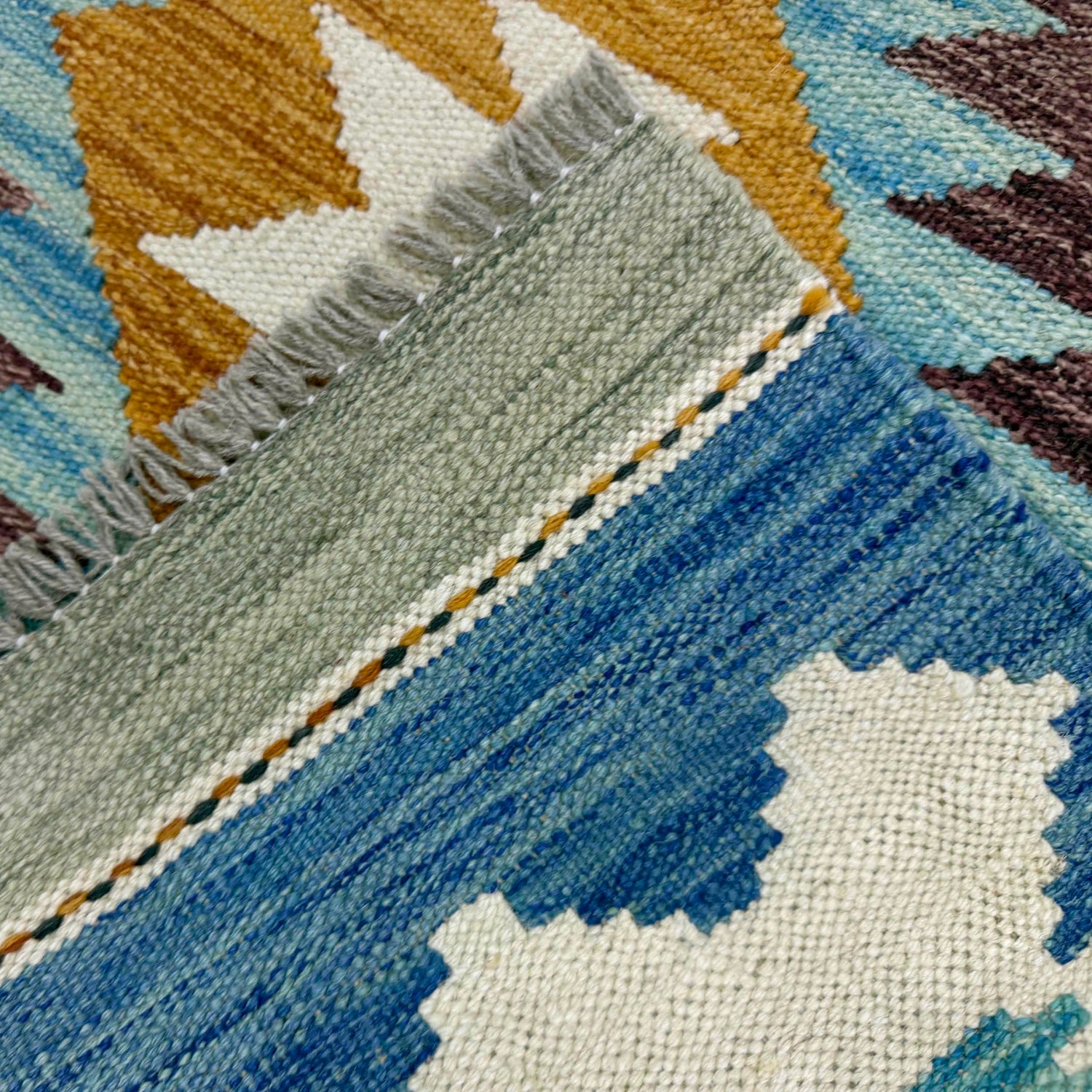 Handmade Multi Kilim Geometric 2x4 ft