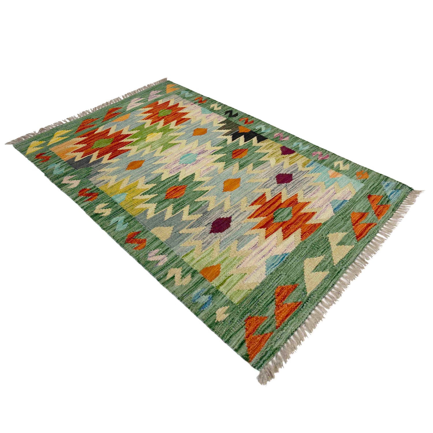 Handmade Multi Kilim Geometric 2x4 ft
