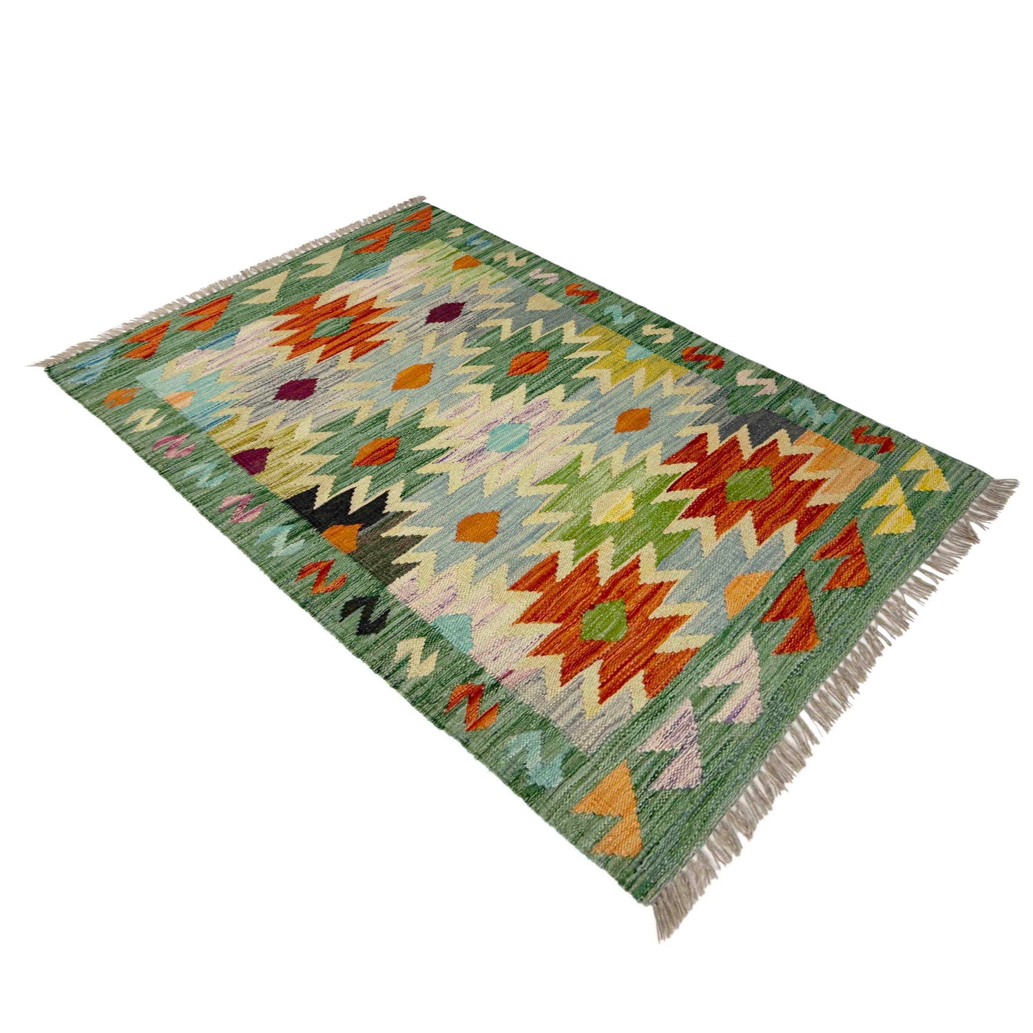Handmade Multi Kilim Geometric 2x4 ft