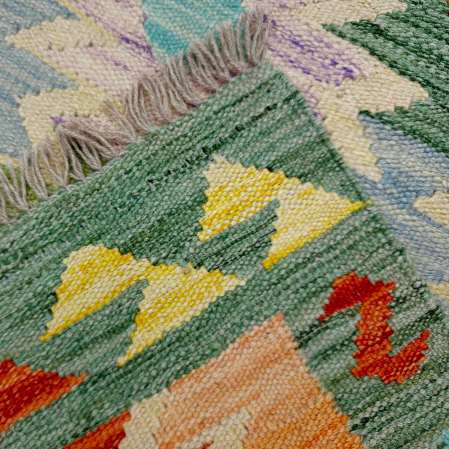 Handmade Multi Kilim Geometric 2x4 ft